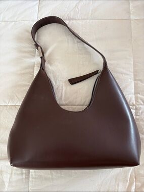 Minimalist Espresso Shoulder Bag- Quiet Luxury Old Money Modern